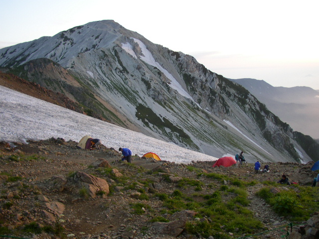白馬鑓 天狗山荘前から